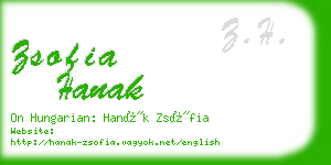 zsofia hanak business card